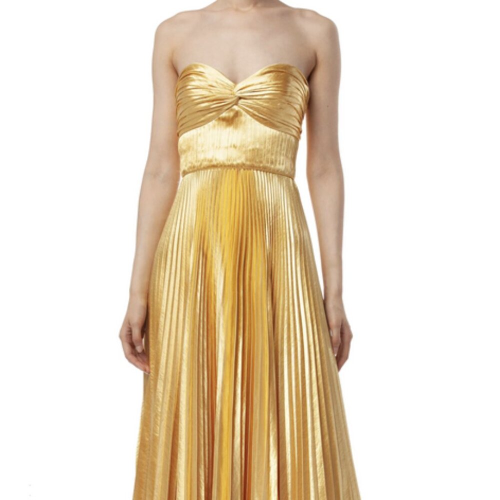Amur Gold Pleated Dess Size 10